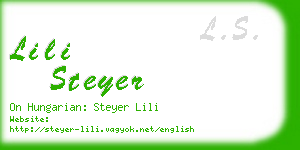 lili steyer business card